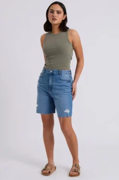 Ripped Bermuda Short