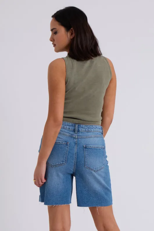 Ripped Bermuda Short