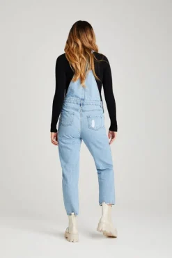 Ripped Long Dungaree