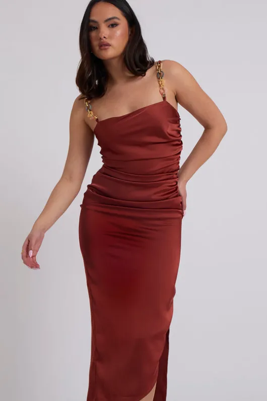 Satin Organic Chain Dress