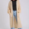 Stone Chunky Longline Cardigan