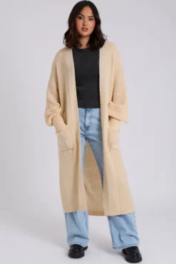 Stone Chunky Longline Cardigan