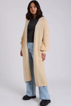 Stone Chunky Longline Cardigan