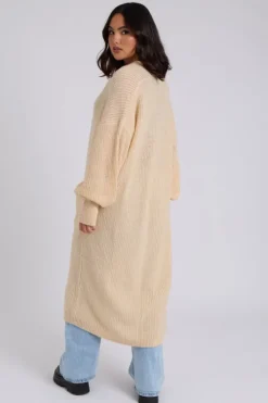 Stone Chunky Longline Cardigan