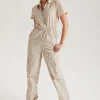 Stone Daniel Parachute Zip Through Jumpsuit | Urban Bliss clothing