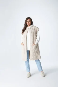 Stone Longline Gilet