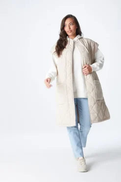 Stone Longline Gilet