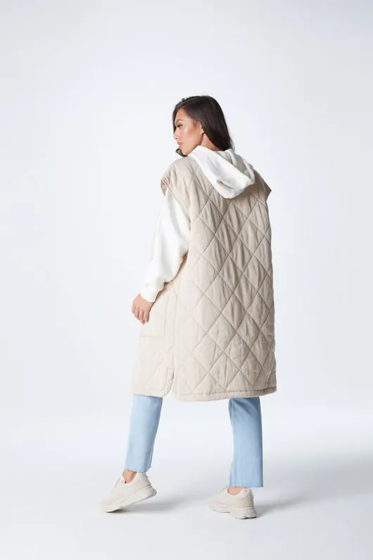 Stone Longline Gilet