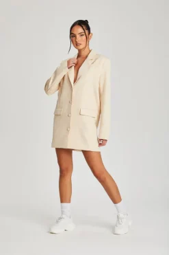 Stone Oversized Blazer Dress