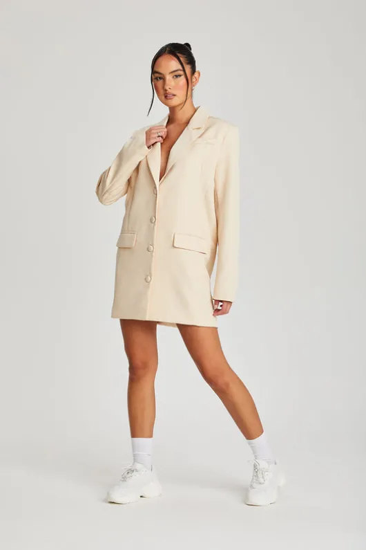 Stone Oversized Blazer Dress