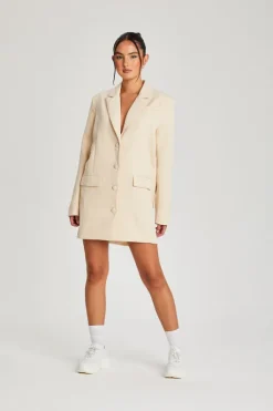 Stone Oversized Blazer Dress