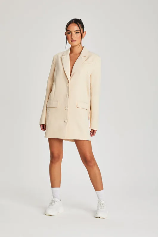 Stone Oversized Blazer Dress