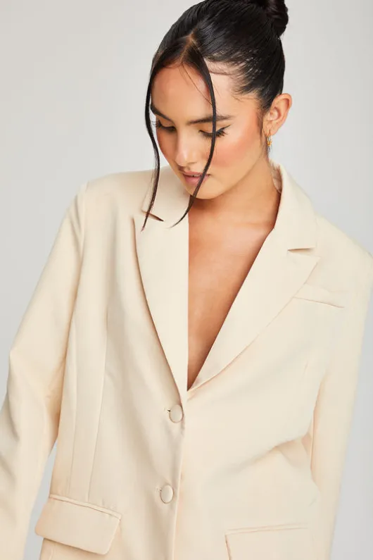 Stone Oversized Blazer Dress