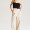 Stone Tailored Wide Leg Trousers