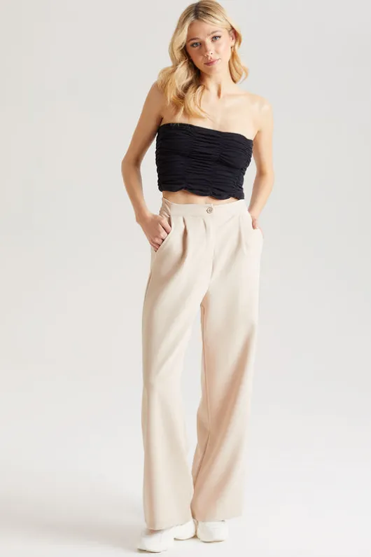 Stone Tailored Wide Leg Trousers