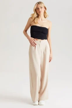 Stone Tailored Wide Leg Trousers