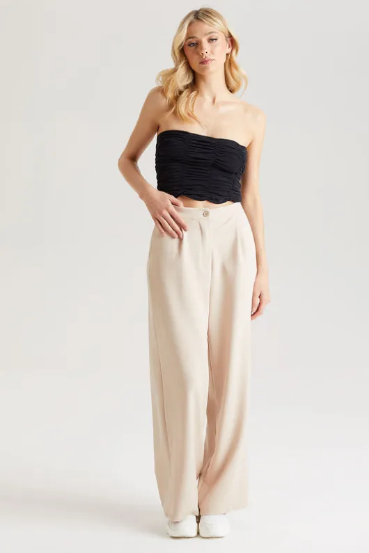 Stone Tailored Wide Leg Trousers