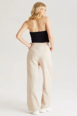 Stone Tailored Wide Leg Trousers