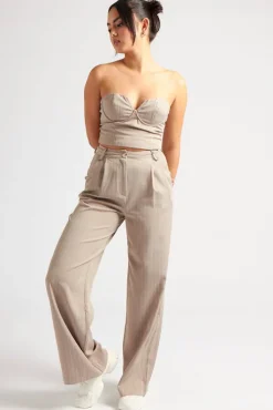 Stripe Tailored Corset Top