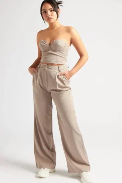 Stripe Tailored Corset Top