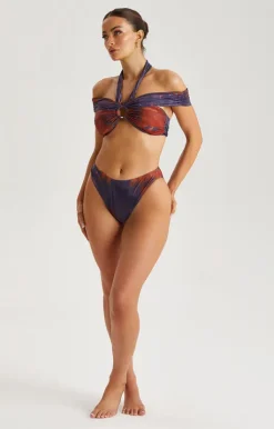 Sunset Detail O-Ring Bikini Top