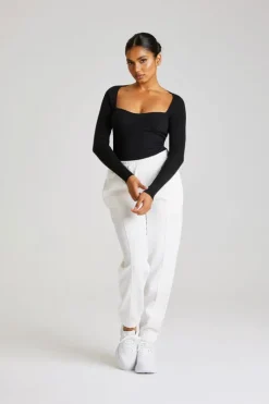 Tall Black Square Neck Sweetheart Top