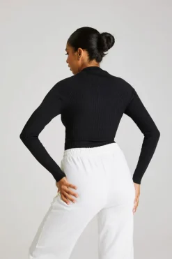Tall Black Square Neck Sweetheart Top