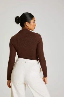 Tall Chocolate Square Neck Sweetheart Top