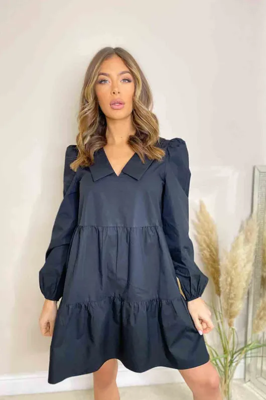 Tamara Collar Detail V-Neck Smock