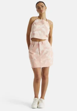 Tie Dye A-Line Denim Skirt