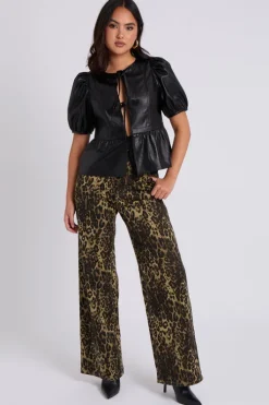 Tie Front PU Top