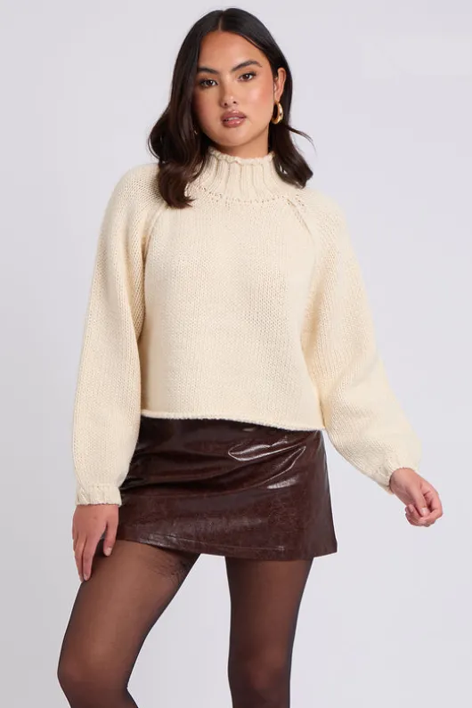 Washed PU Mini Skirt