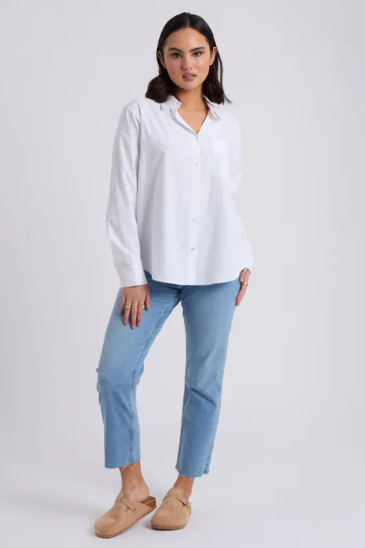 White Cotton Oversized Shirt