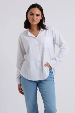 White Cotton Oversized Shirt