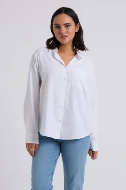 White Cotton Oversized Shirt