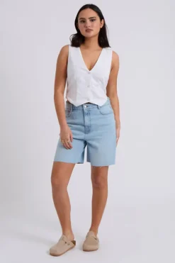 White Linen Blend Waistcoat