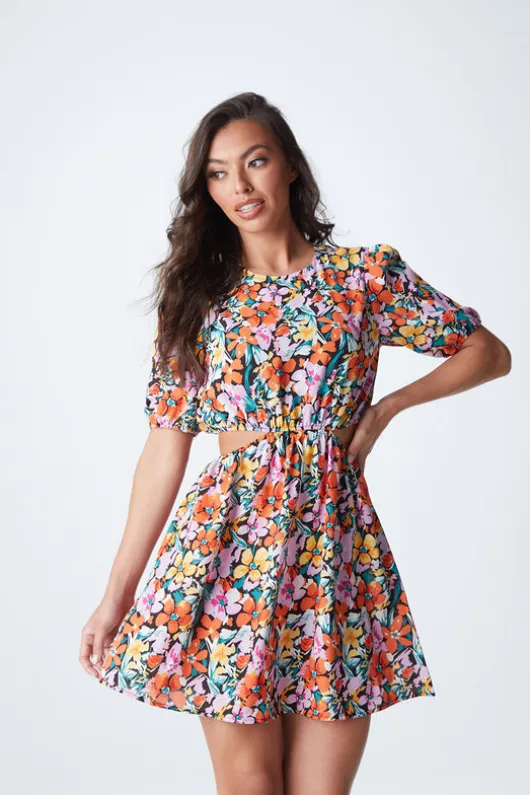 Willow Floral Cut Out Mini Dress