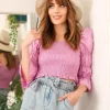Zee Lilac Sheered and Gathered Poplin Top